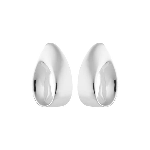 Aqua swirl studs Sølv