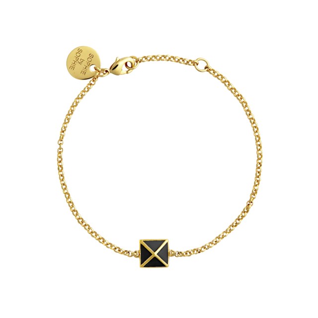 Enamel pyramid one stud Armbånd