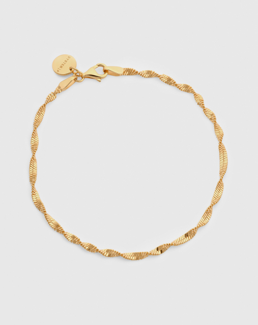 Herringbone Twisted Armbånd Guld M