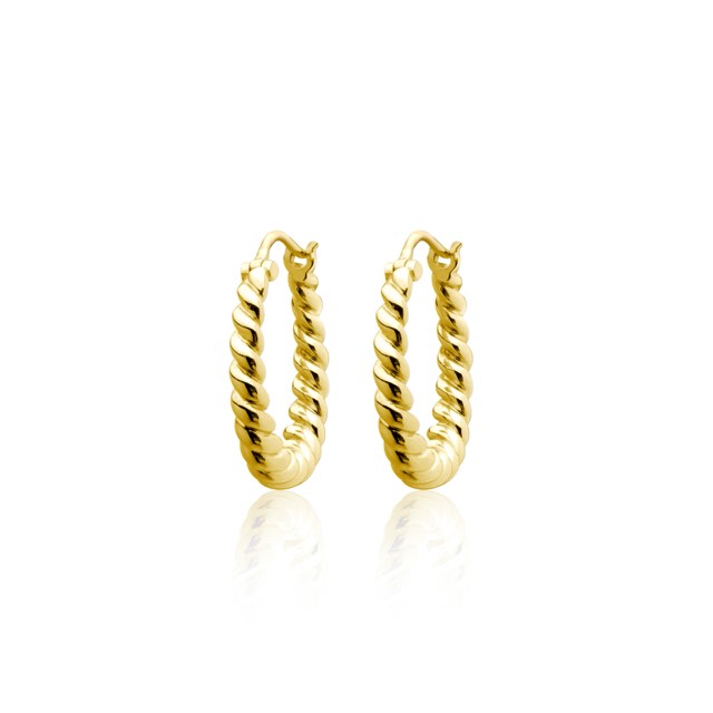 Twisted Mini Hoops Ørering (guld)
