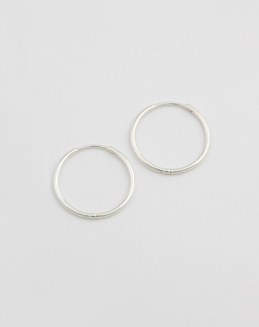 Beloved Medium Hoops Silver
