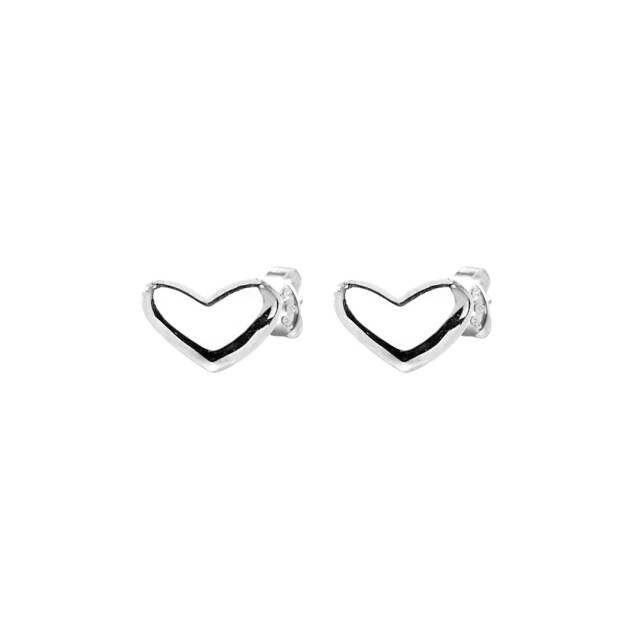 Loving heart medium Ørering Sølv