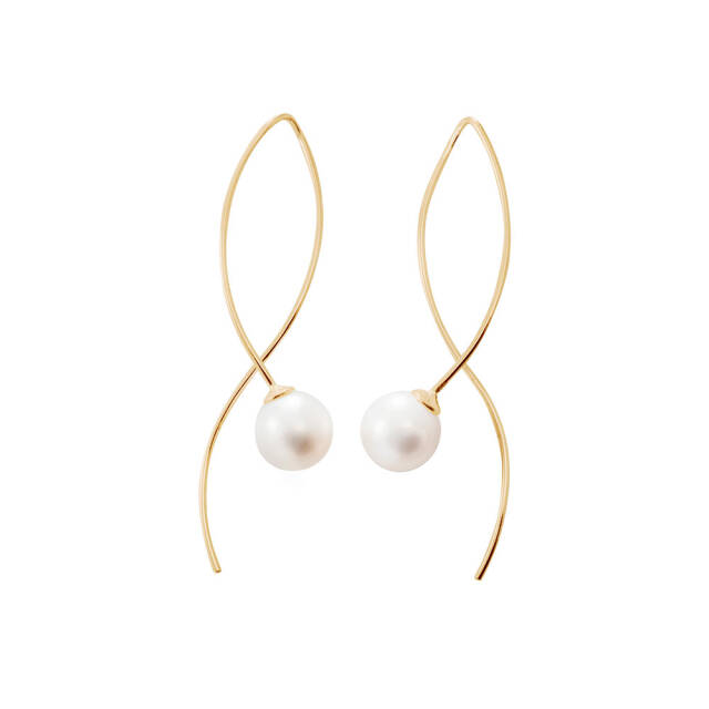 Le pearl Ørering Guld