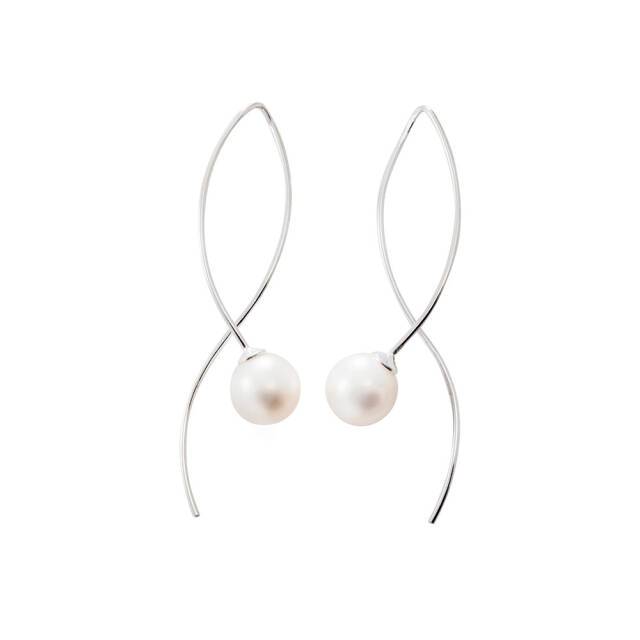 Le pearl Ørering Sølv