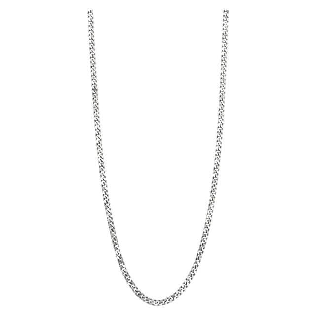 SølvHalsketten pansar. 50+5cm