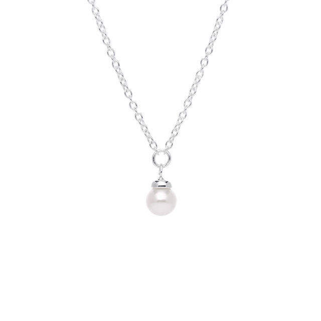 Petite Pearl single necklace silver