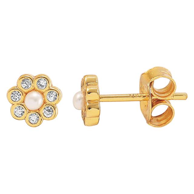 Aya flower sticker Øreringe Guld