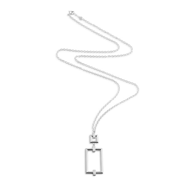 Detail Square Grand Halskæde Sølv 90 cm