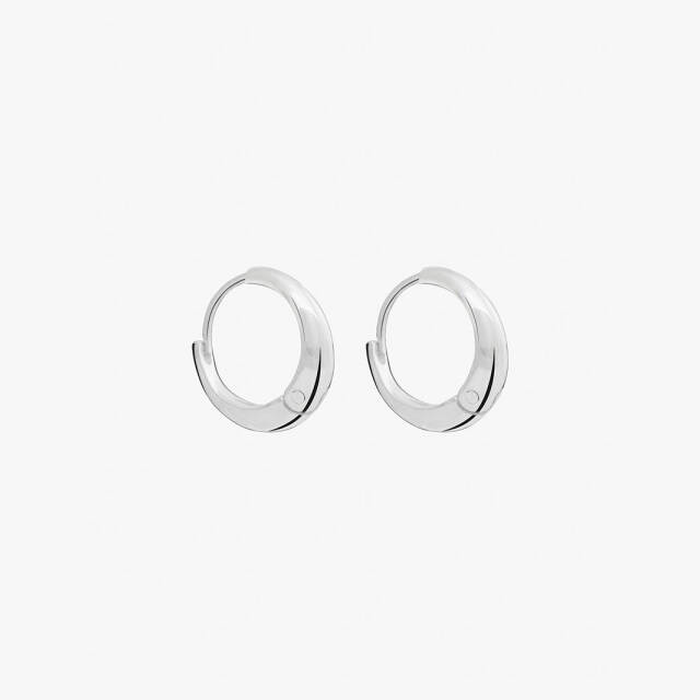 Stardust hoops polished Sølv