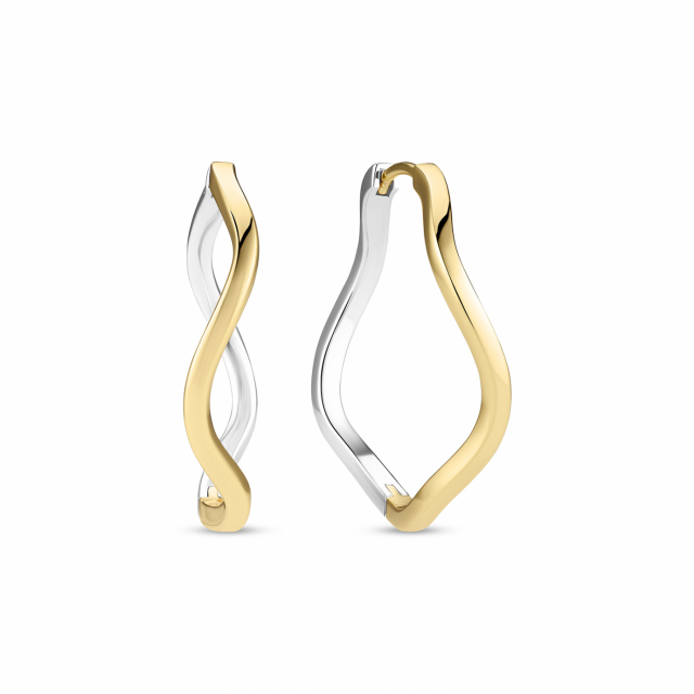 ELLERA WAVES PIANURA X-GRANDE EARRINGS Silver/Gold