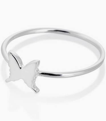 Petite papillion  Ring Silver i gruppen Ringe / Sølvringe hos SCANDINAVIAN JEWELRY DESIGN (s110-R)