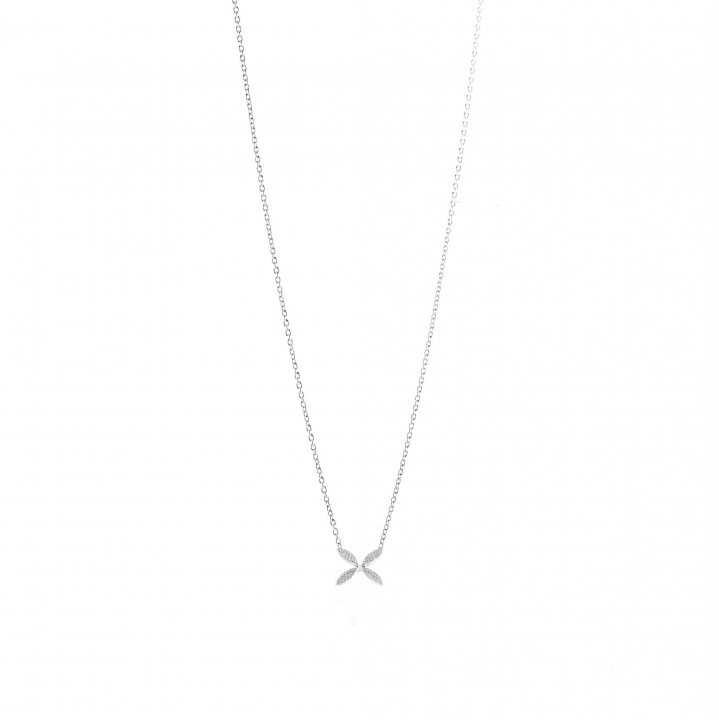 Sparkling ellipse mini Necklace Silver i gruppen Halskæde / Sølvhalskæde hos SCANDINAVIAN JEWELRY DESIGN (s206)