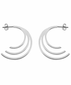 Offset Triple Hoops i gruppen Øreringe / Sølvøreringe hos SCANDINAVIAN JEWELRY DESIGN (s231)