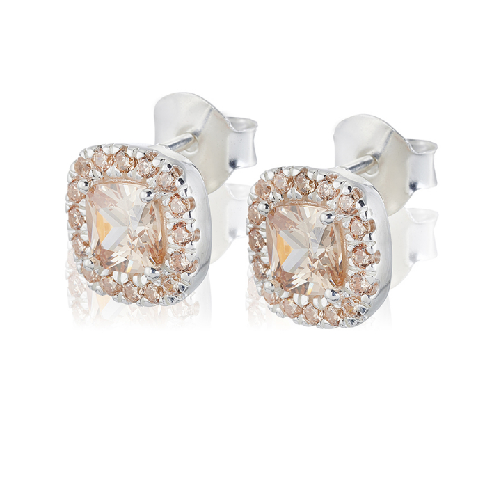 Glamorous - champagne Earrings studs Silver i gruppen Øreringe / Sølvøreringe hos SCANDINAVIAN JEWELRY DESIGN (s309)