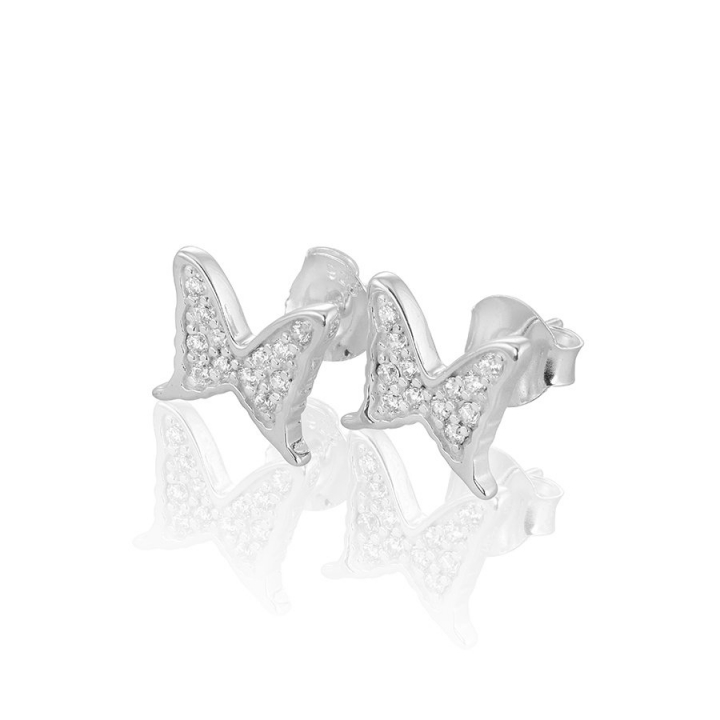 Petite papillion sparkling Earrings Silver i gruppen Øreringe / Sølvøreringe hos SCANDINAVIAN JEWELRY DESIGN (s319)
