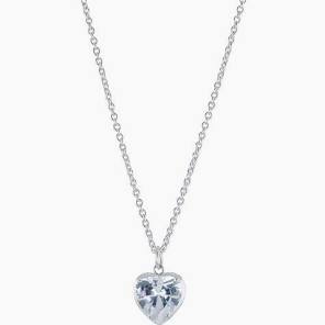 Crazy Diamond Heart Necklace Silver i gruppen Halskæde / Sølvhalskæde hos SCANDINAVIAN JEWELRY DESIGN (s373)