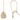 Little Rose Petal & Stars Ohrring Gold