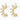 Aero oval earrings Gold