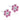 Medicinsk plastik Daisy 5 mm, Rose/krystal ørering