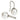 Naturlig titanium vedhæng perle 12 mm, hvid ørering
