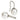 Naturlig titanium vedhæng perle 12 mm, hvid ørering