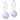 Naturlig titanium rund 8 mm, violet ørering
