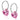 Naturligt titanium hjerte 10 mm, rose ørering