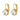 LULU Gold WHITE PEARL Ohrring