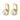LULU Gold WHITE PEARL Ohrring