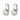 LULU Silber WHITE PEARL Ohrring