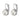 LULU Silber WHITE PEARL Ohrring