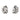MOONLIGHT GRAPES Ohrring Clips Silber OXIDISED