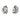 MOONLIGHT GRAPES Ohrring Clips Silber OXIDISED