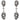 MOONLIGHT GRAPES Ohrring Silber, OXIDISED