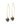 FRIDA Long Ohrringe Gold/Schwarz
