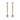 VICTORIA Long Ohrringe Gold/Rosa