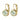 LOUISE Gold LIGHT GREEN