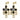 LEONORA Gold BLACK/GOLDEN Ohrring