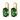 CHANTAL Guld EMERALD GRØN Ørering