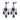 LEONORA Silber ROYAL BLUE / CRYSTAL Ohrring