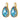 FIORA Gold AQUA/LIGHT BLUE