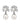 VERONICA SS CRYSTAL /WHITE PEARL Earrings Silver