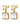 NICOLA SG CRYSTAL /WHITE PEARL Earrings Gold