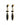 TENERE SG BLACK_CRYSTAL EARRINGS GOLD