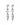 TENERE SS CRYSTAL EARRINGS SILVER