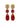 MISIA SG RED / PINK EARRINGS GOLD