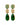 MISIA SG EMERALD GREEN / GOLDEN EARRINGS GOLD