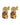 BECKIA SG BROWN / GOLDEN EARRINGS GOLD