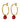 DIEGA SG RED Earrings Gold