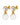 NAOMI SG CRYSTAL / WHITE PEARL EARRINGS GOLD